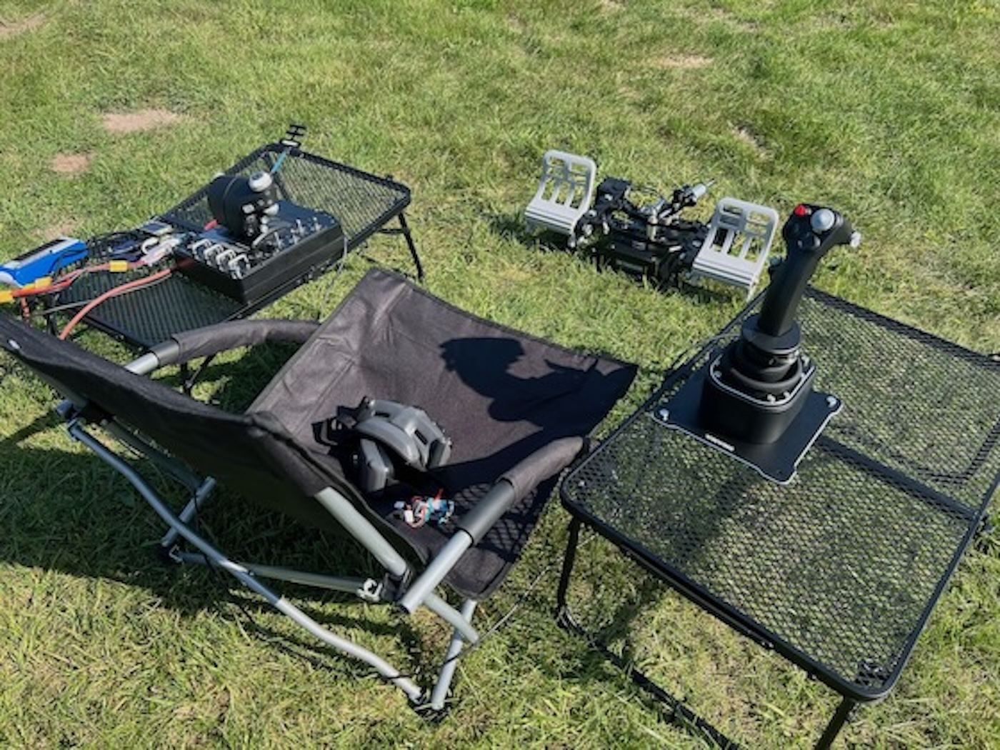 Magic Box on the bench with HOTAS gear
